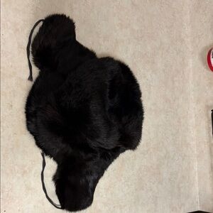 Black rabbit Fur Hat
